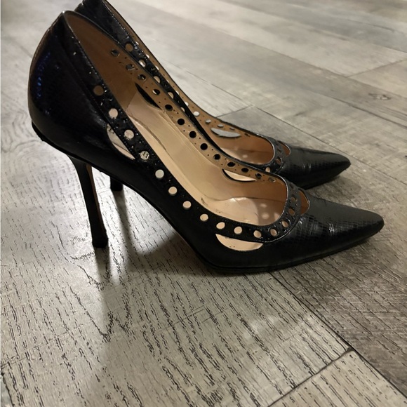 Erin Black Jimmy Choo Black Leather Women's Shoes - Picture 2 of 5